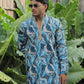 Skyblue Carnival Position Printed Premium Kurta