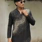 Black Hand Embroidered Beads Work Kurta for Men