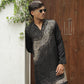 Black Hand Embroidered Beads Work Kurta for Men