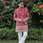 Red  Georgette Birds Heavy Embroidered kurta