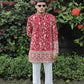 Red  Georgette Birds Heavy Embroidered kurta