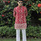 Red  Georgette Birds Heavy Embroidered kurta