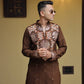 Brown  Kurta with Front & Back Mirror Embroidery Work