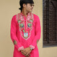Shrinathji Motifs & Peacock Mirror Embroidered Festive Kurta