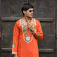 Shrinathji Motifs & Peacock Mirror Embroidered Festive Kurta