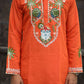 Shrinathji Motifs & Peacock Mirror Embroidered Festive Kurta