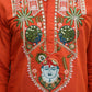 Shrinathji Motifs & Peacock Mirror Embroidered Festive Kurta