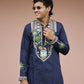 Shrinathji Motifs &amp; Peacock Mirror Embroidered Festive Kurta