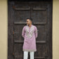 Aura Lavender Mirror-Work Short Kurta